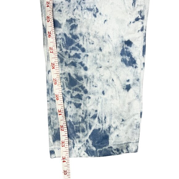 Seven7 Women's Sz 10 High Waist Bleach Wash Tie Dye Jeans Y2K Streetwear Denim - Picture 9 of 15